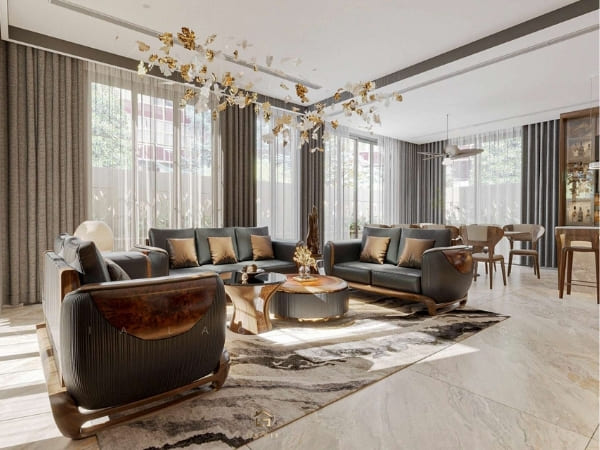 Chuyên thi công thiết kế nội thất biệt thự Hòa Xuân Đà Nẵng uy tín